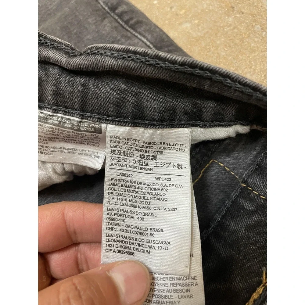 Levis 502 Jeans‎ Mens 31x30 Gray Tapered Leg Stretch Denim Zip Fly 5-Pocket